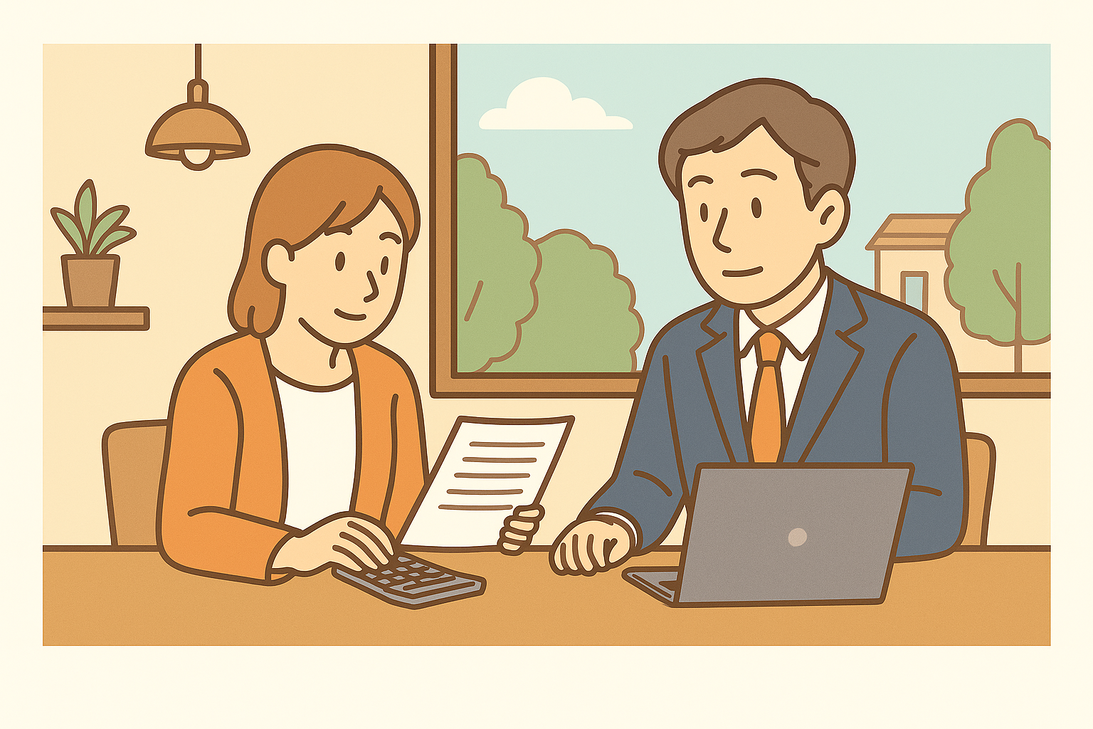 いわき市のオフィス賃料・共益費のイラスト