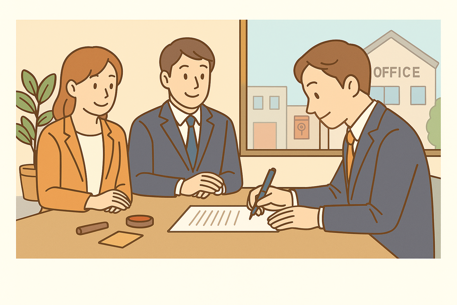 いわき市のオフィス契約条件のイラスト